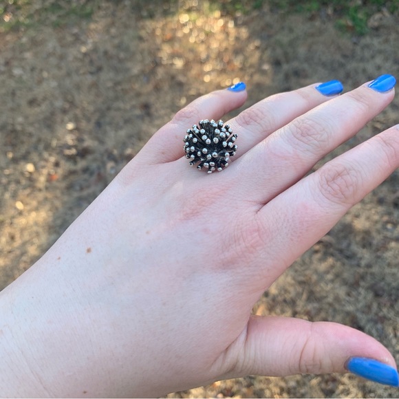 Artisan Silver Spike Ring - Picture 2 of 16